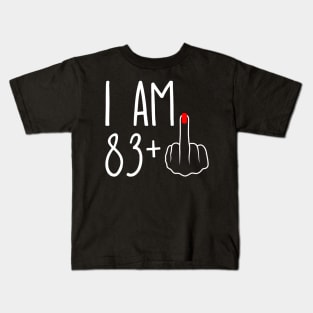 Vintage 84th Birthday I Am 83 Plus 1 Middle Finger Kids T-Shirt